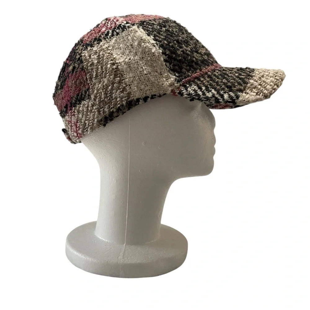 David and Young Tweed Cap - Black, Pink, Cream